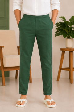 Bottle Green Men Hemp Lounge Pant