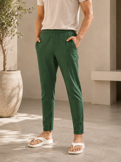 Bottle Green Men Hemp Lounge Pant