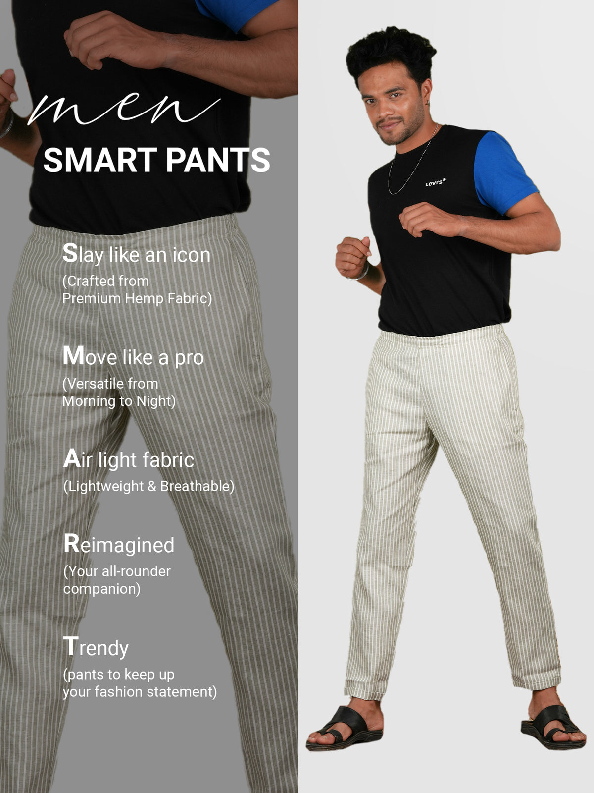 Whispering Olive Men Hemp Lounge Pant