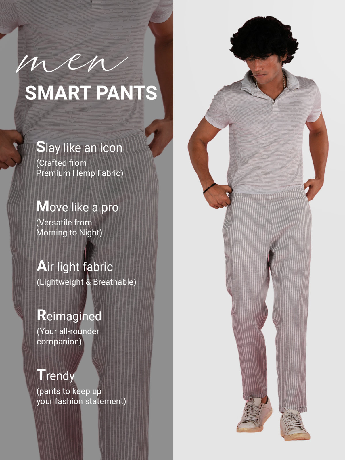 Whispering Grey Men Hemp Lounge Pant