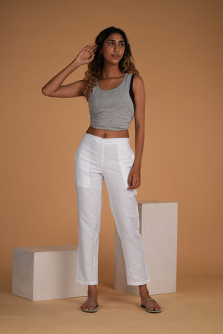 Regular Fit Women White Trousers Price in India - Buy Regular Fit Women White  Trousers online at Shopsy.in