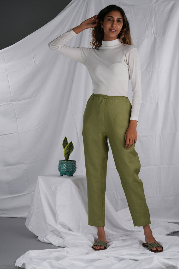 Women Regal Olive Hemp Lounge Pant