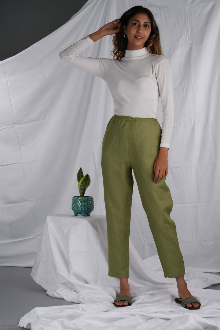 Ecentric Women Regal Olive Hemp Lounge Pant