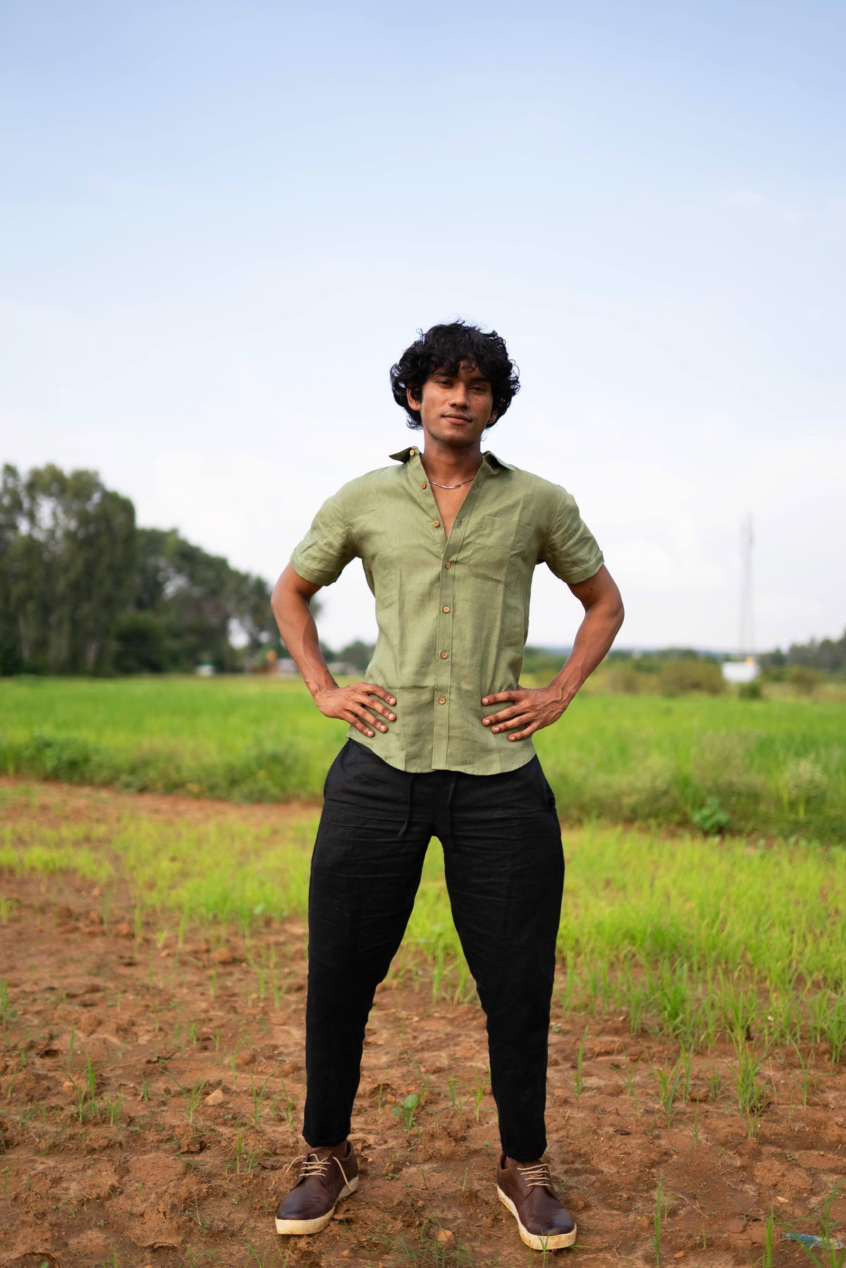 Vegan hemp men shirt