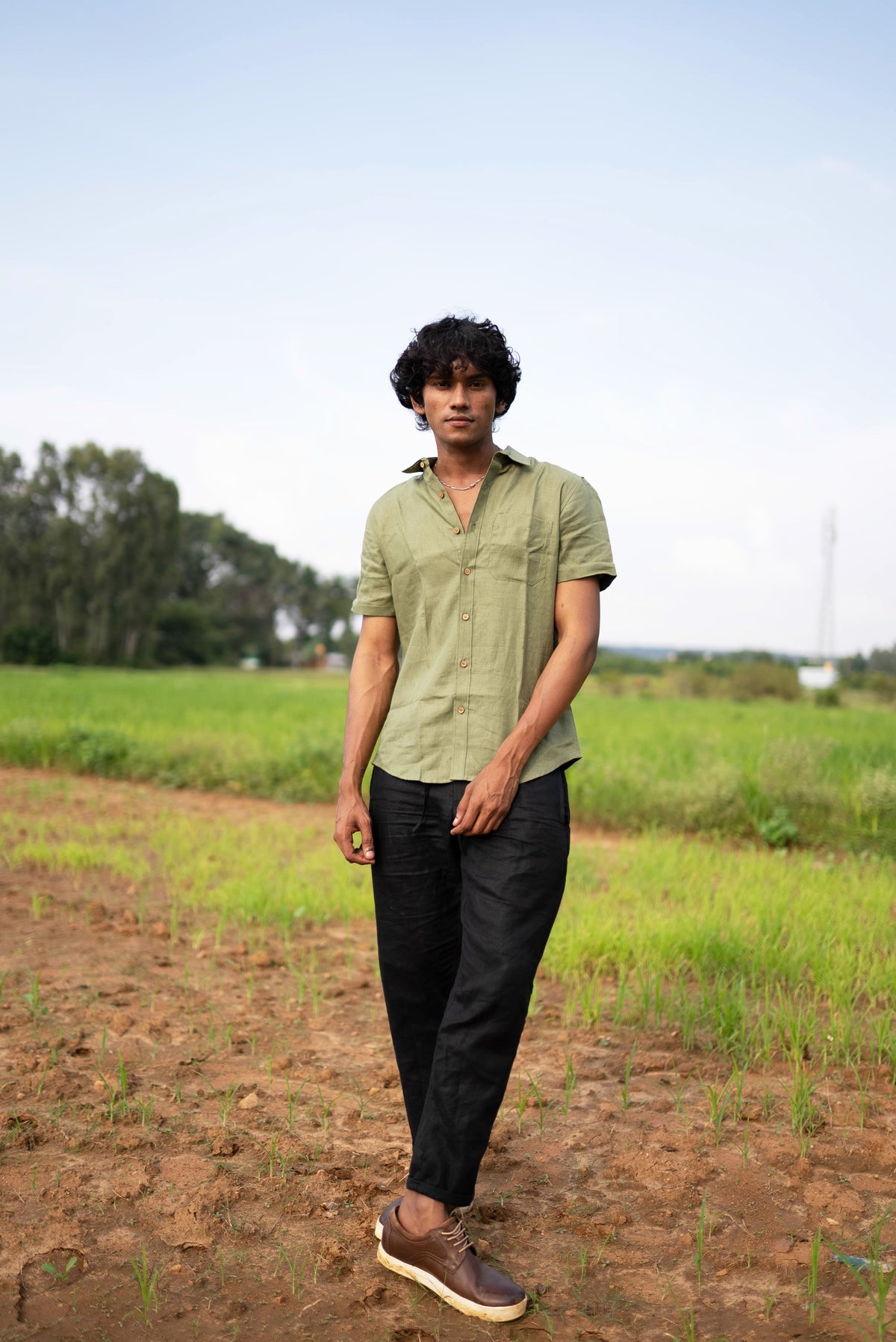 Men Regal Olive Shirt
